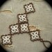 Tatted Barefoot Sandals - Lizzy's Diamonds in Sepia