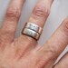 husband and wife, sterling silver wedding band pair