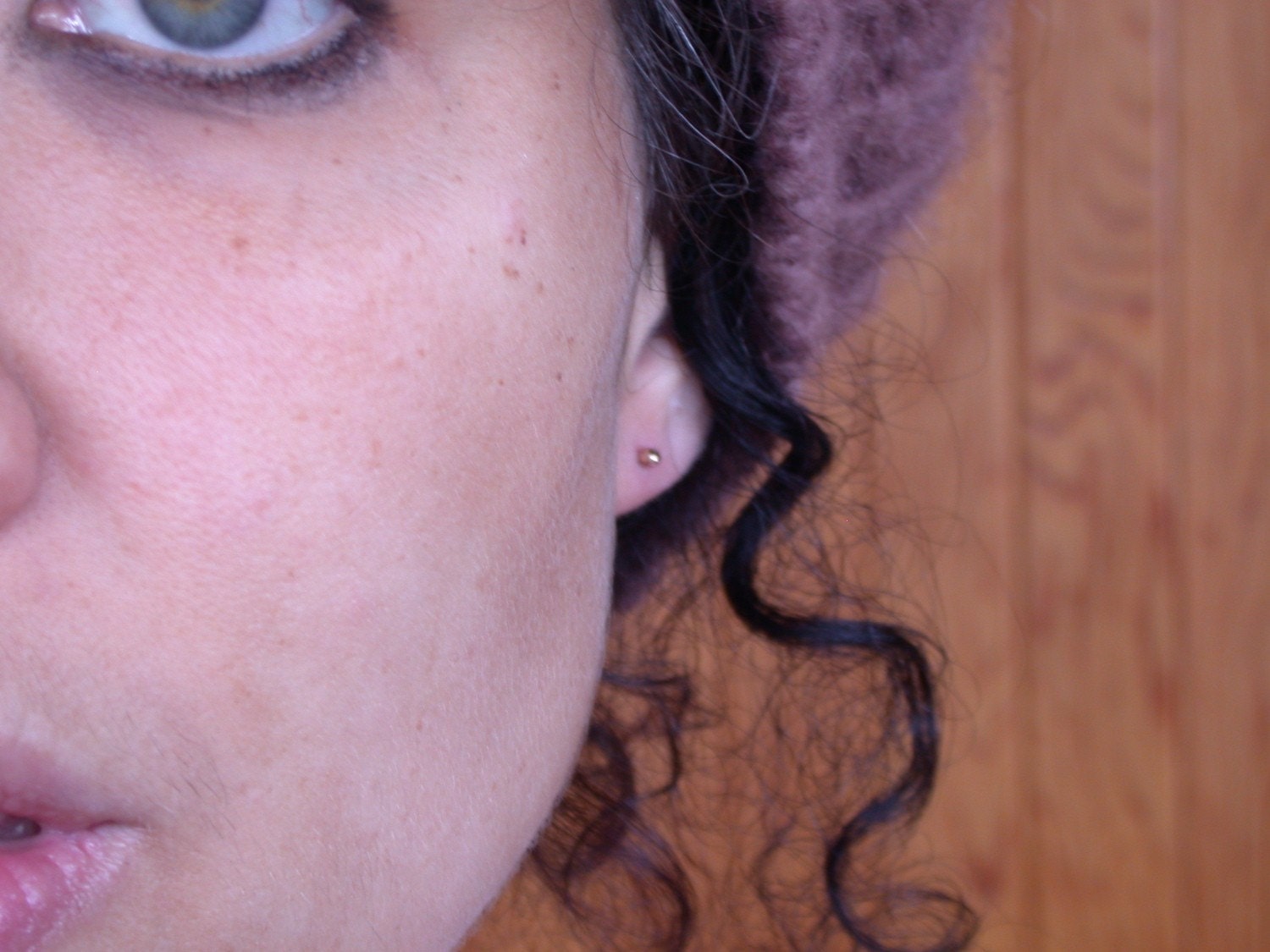tiny dot earrings 14k rose gold