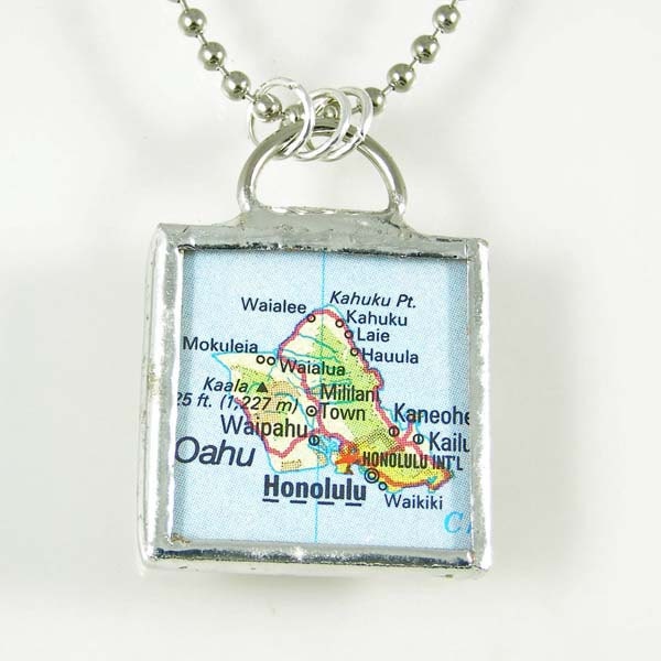 Oahu Map Pendant
