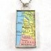 Custom Map Pendant Necklace - Choose a map and size