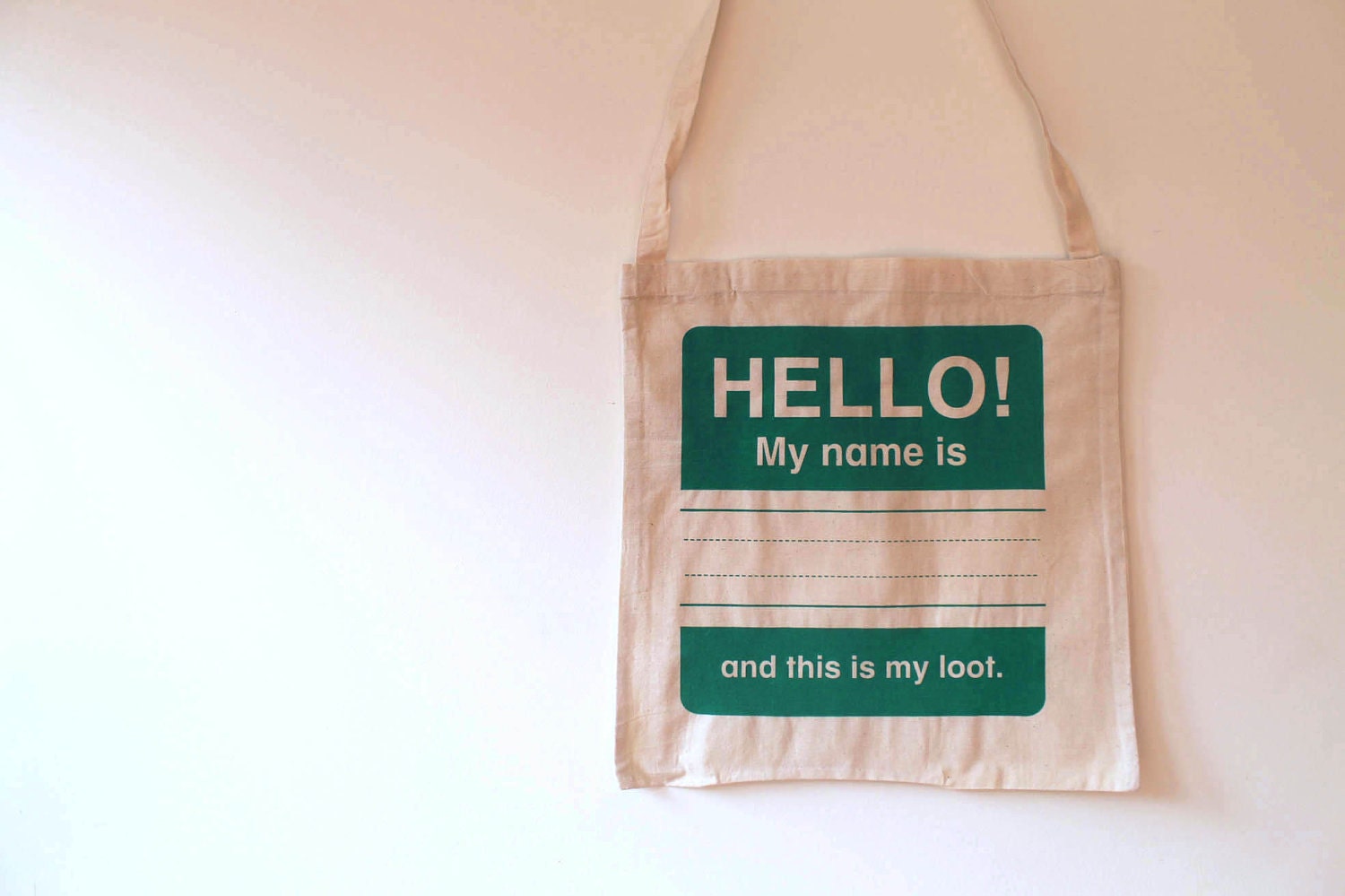 HELLO Tote bag : Grassy Green