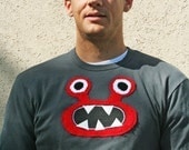 Bernard in Red Monster on S/S Asphalt tee