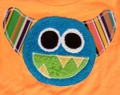 Walter on NEON orange tee, sizes 2,4,6,8,10,12