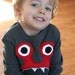 Red Bernard Monster Tee L/S sizes 2,4,6,8