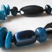 Black Onyx and Blue Agate Necklace