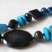 Black Onyx and Blue Agate Necklace