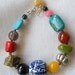 Mixed Multicolored Stone Chunky Bracelet - Chinese Chop Suey Bracelet