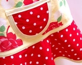 APRON Girls Child Children's Kids Toddler  Teen-  Retro  Strawberry  Lemonade