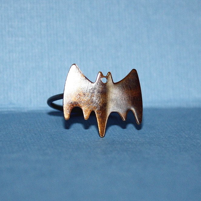 Bat Ring brass and sterling silver