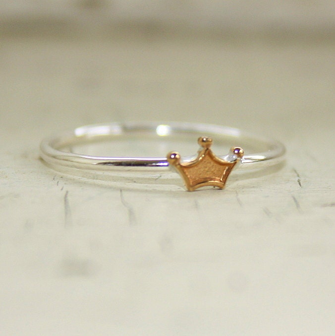 Princess Ring brass and sterling silver band