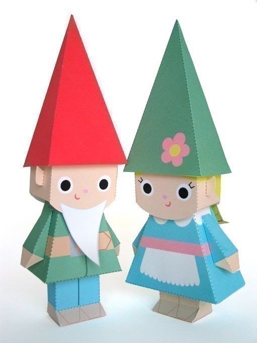 Fawn and Gnome Dolls Printable Paper Craft PDF
