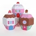 Cupcake Cottage Favor Box Printable Paper Craft PDF