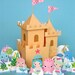 Mermaid Sandcastle Playset Printable Paper Craft PDF