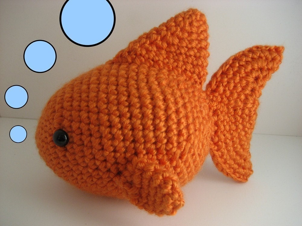 Sale - Amigurumi Goldfish Crochet Pattern Digital Download