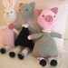Sale - Amigurumi Patterns Crochet Little Animal Girls Pattern Set Digital Download
