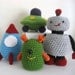 Sale - Amigurumi Robots, Rockets and UFO's Crochet Pattern Set Digital Download