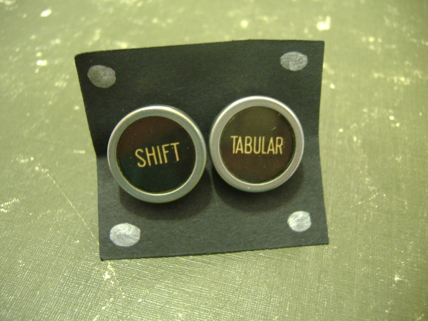 Shitf And Tabular VINTAGE TYPEWRITER Key CUFFLINKS Rare Unique Gift