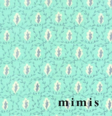 SALE  Dena Designs, McKenzie, LEAVES in AQUA, 1 Yard Quilt Fashion Fabric
