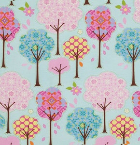 Trees in Blue / Pretty Little Things  by Dena Designs - 1 Yard Cotton Quilt Fashion Fabric
