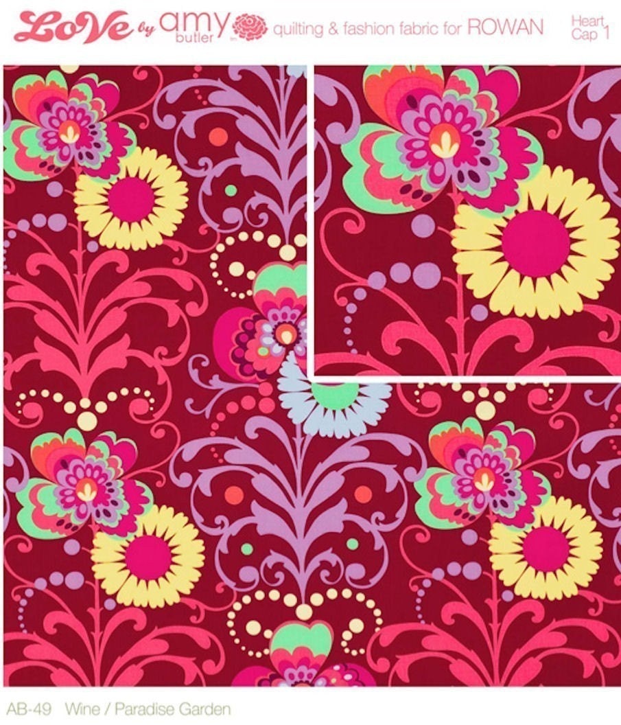 Amy Butler Fabric / Love CAP 1 HEART /  7 Half Yards Quilt Bundle
