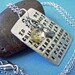 Fertility Goddess Scriptz - Hand Stamped Poem Charm Necklace with Briolette and Goddess Charm Dangle READY TO SHIP