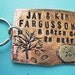 Beginnings - Hand Stamped Rustic Antiqued Copper Key Chain - custom personalized