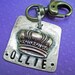 King or Queen Puppy Dog or Cat Pet Id Tag - hand stamped antiqued brass - custom personalized for your furry friend