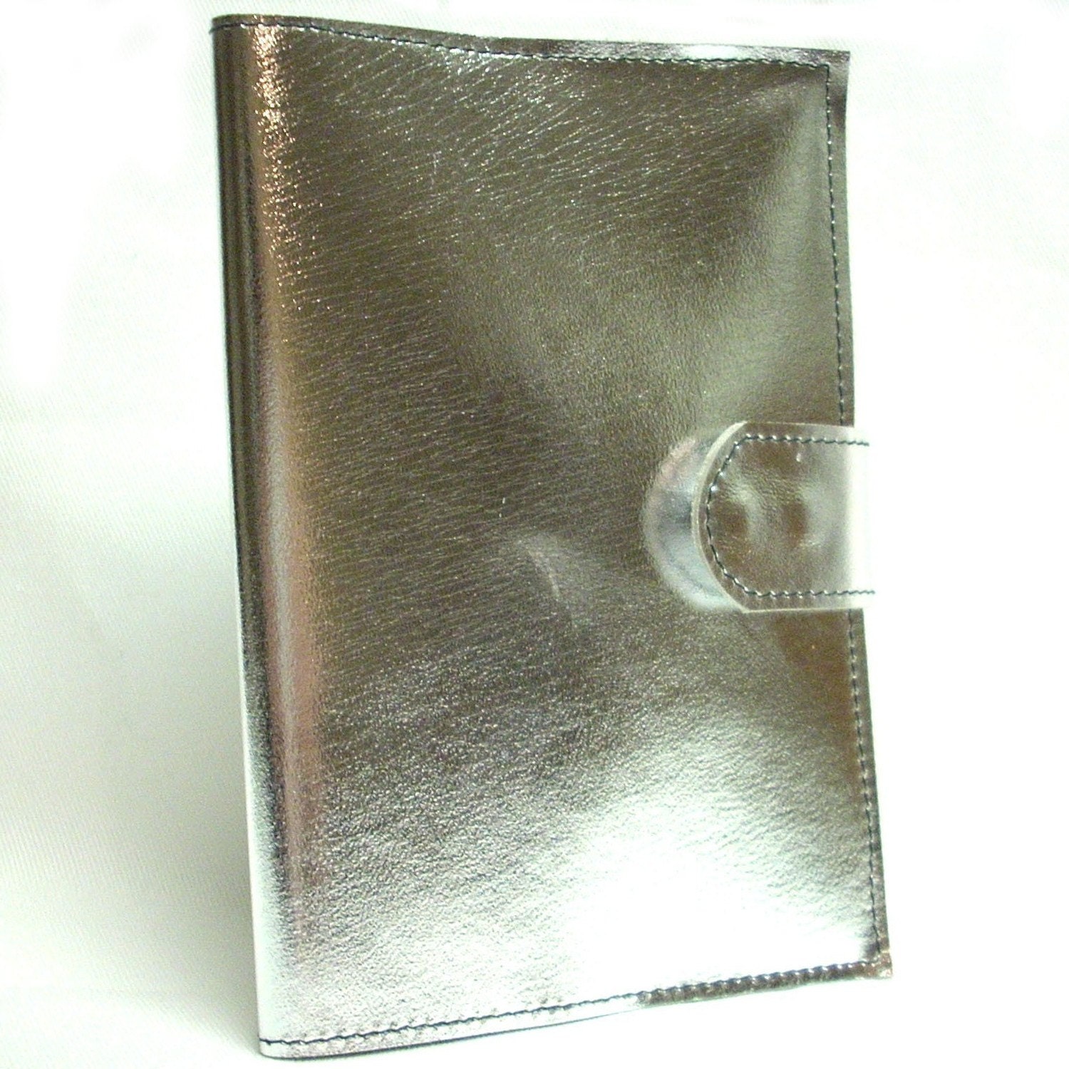 Silver leather passport case