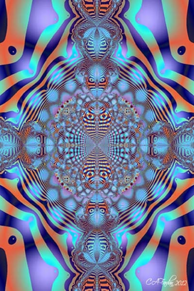Fractal Art Digital abstract Photo Print - How Many Masks
