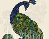 Eva (the peacock) print