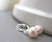 Silver Earrings, Pearls Earrings, White Pearls, Pearl Jewelry, Sterling Silver Earrings, Ivory White Pearls