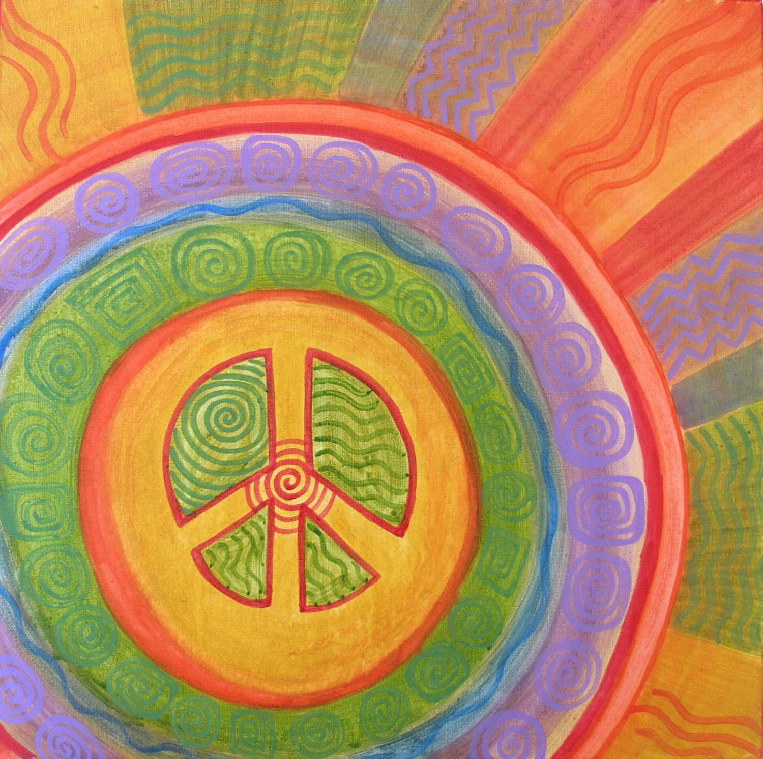 Peace Pride Original oil painting