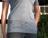 Anvil T - deep V - gray or purple American Apparel