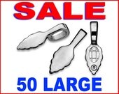 FREE Magnetic Clasp Choker - 50 LARGE Aanraku Bails - Silver Plated Aanraku bails - Anraku Bail - Z2
