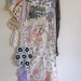 Sail Away Skirt, Vintage Ship, Embroidery, Lace, Wrap, Bohemian Gypsy, Rustic