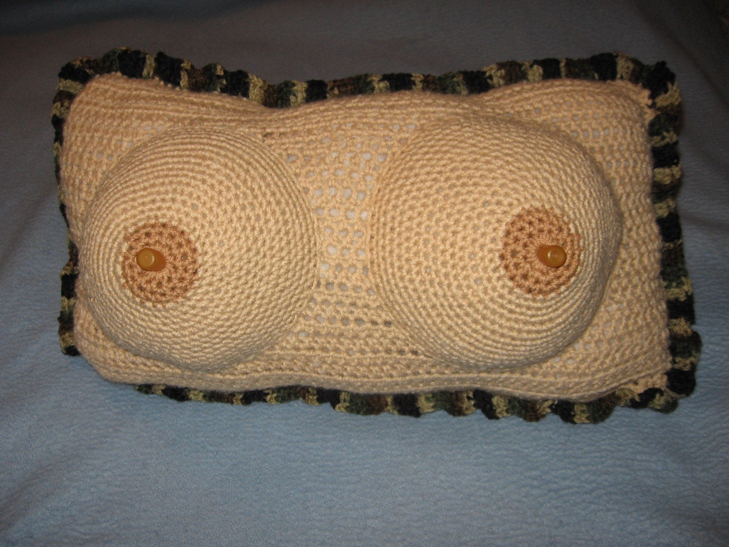 Crocheted Boobie Pillow