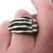 Bones - Skeleton 2 Ring Set - Hand Cast in Sterling Silver - OOAK