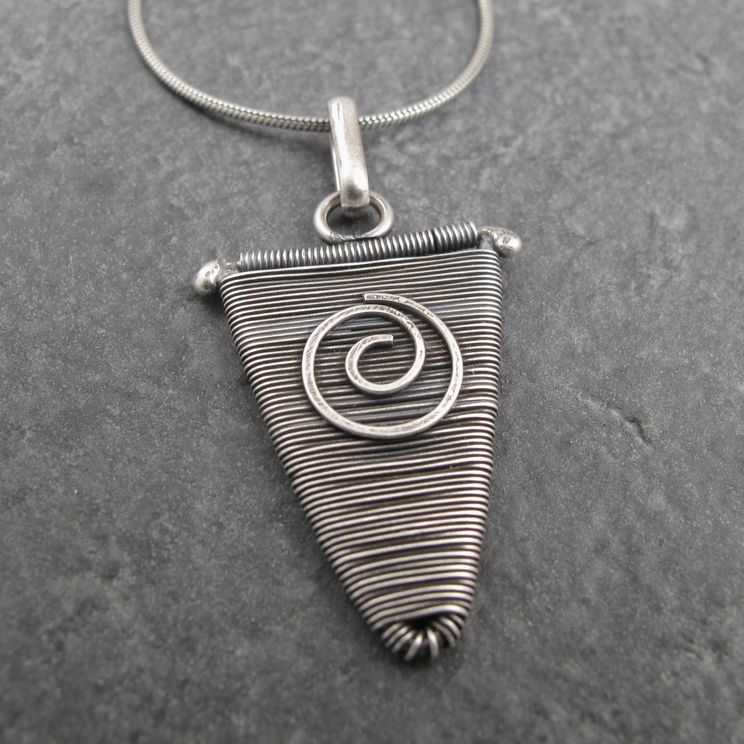 Wrapped Triangle Necklace