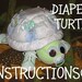 Learn how to make Scooter the Diaper Turtle. GR8 for baby nursery. Diaper cake keepsake