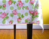 Large Laminated Cotton Oblong or Oval Tablecloth  56" x 108" BPA-free, PVC-free, CPSIA compliant
