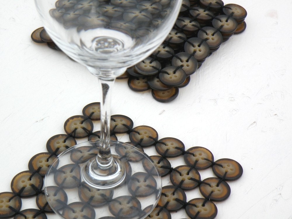 Scottish Highland Button Coasters