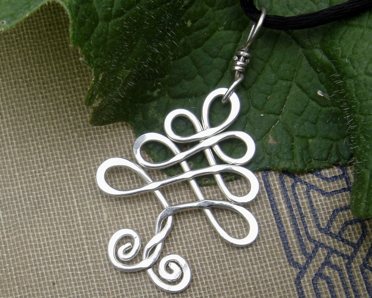 Celtic Tree Sterling Silver Pendant -Tree of Life -  Wire Necklace - Celtic Jewelry