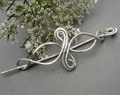 Little Celtic Infinity Loops Sterling Silver Shawl Pin, Scarf Pin, Sweater Brooch - Lace Shawl Pin - Knittin Celtic Accesory