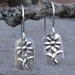 Little Daisy Flower Sterling Silver Earrings- Spring Dangle Earrings -Stamped Flower Earrings