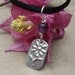 Daisy Flower Little Sterling Silver Pendant - With Amethyst-Flower Jewelry-Metal Charm-Spring