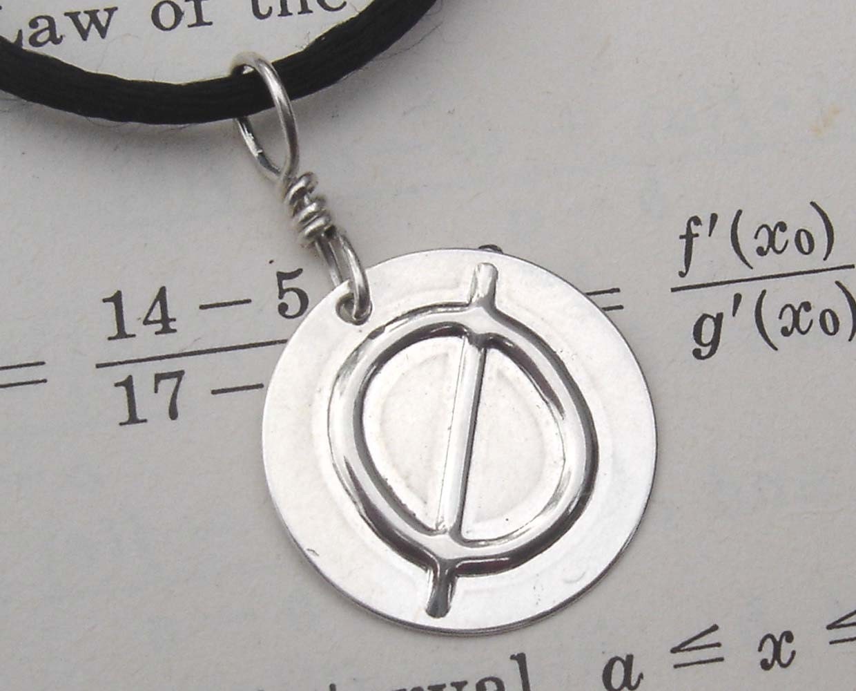 Null Geeky and Nerdy Silver Pendant - Mathematics Jewelry