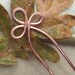 Copper Hair Fork, Metal Hair Comb, Shawl Pin / Scarf Pin - Trinity Loop- Long Hair Accessories, Hair Sticks