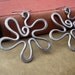 Very Big Flower Earrings - Groovy Retro Flower - Light Weight Aluminum Wire Big Earrings - Long, Metal, Dangle