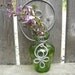 Hanging Wall Vase -Mothers Day Gift, Mom -Green Glass Celtic Spirals - flowers, garden, outdoors, plants rooter, home decor